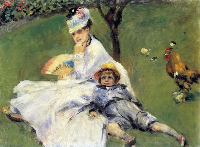 Camille Monet és fia Jean, Pierre Auguste Renoir