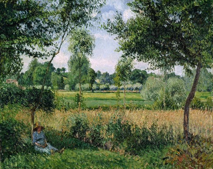 Eragny reggeli napsütésben, Camille Pissarro