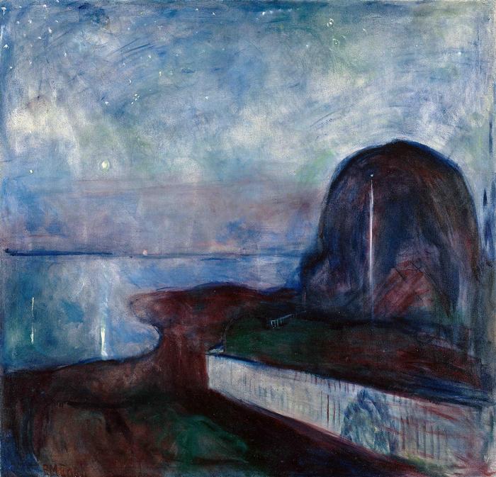 Csillagos éj - színverzió 2., Edvard Munch