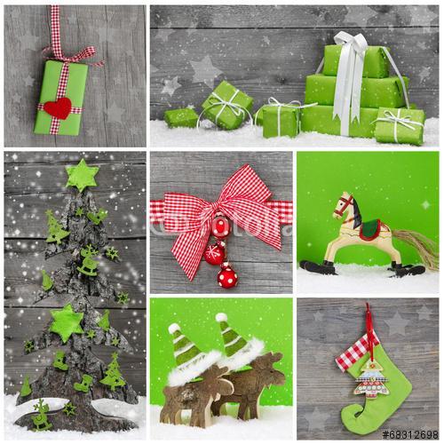 Karácsony: Piros, zöld, fehér és fa díszítés, Premium Kollekció
