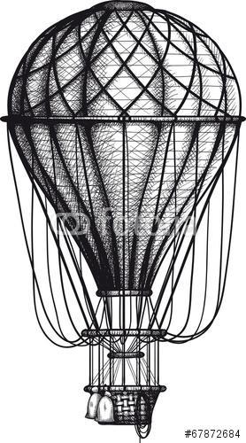 Hőlégballon rajz, Premium Kollekció