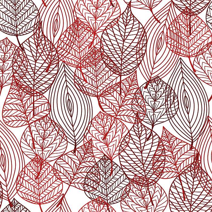 Seamless pattern of red autumnal leaves, Partner Kollekció