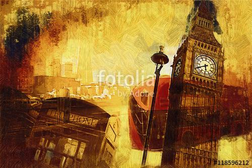 London oil art illustration, Premium Kollekció