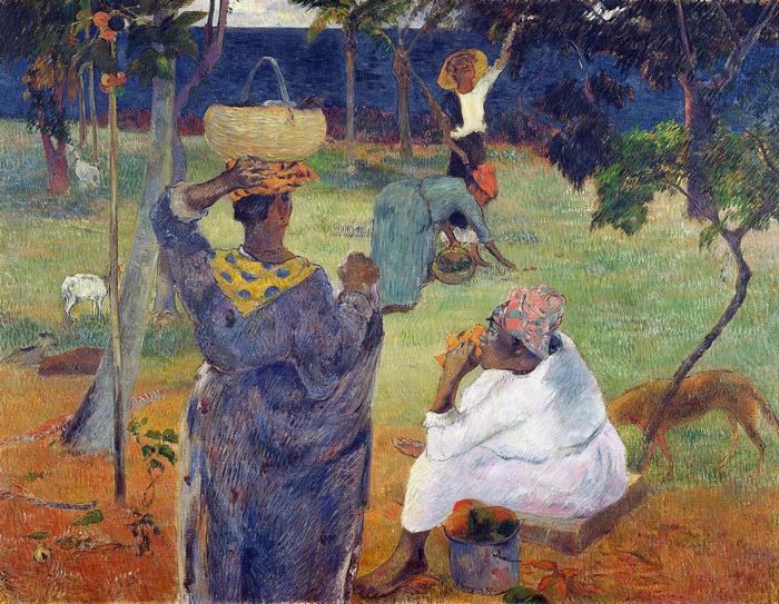 Mangófák között - Színverzió 1., Paul Gauguin