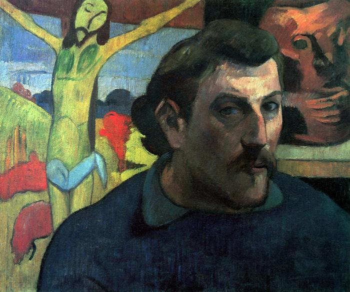 Gauguin önarcképe, sárga Krisztussal, Paul Gauguin