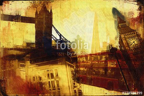 London oil art illustration, Premium Kollekció