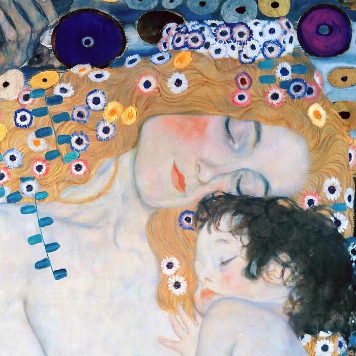 Anya és gyermek (színverzió 1.), Gustav Klimt