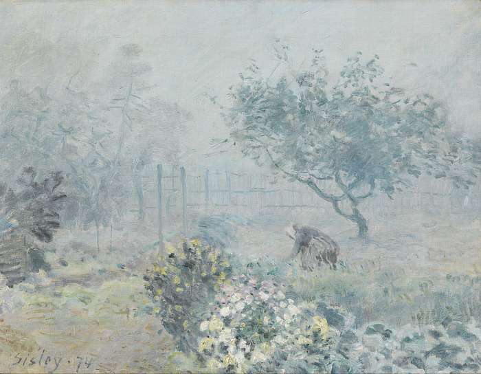 Ködös reggel , Alfred Sisley