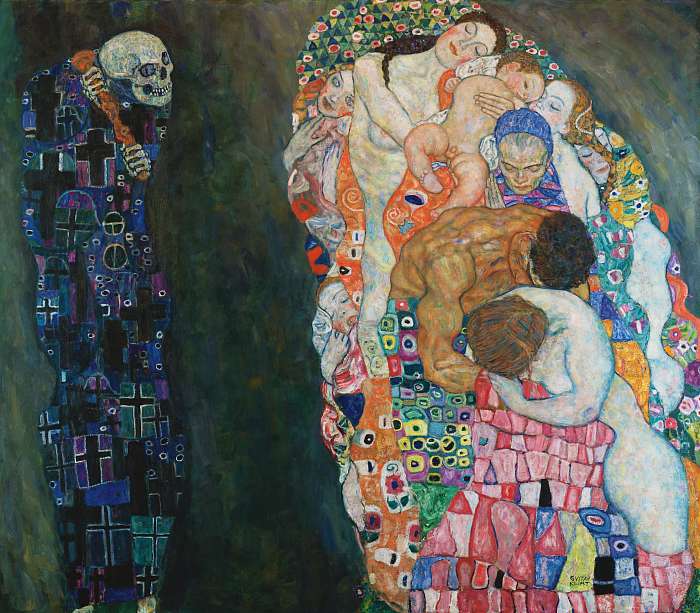 Élet és halál (színverzió 1), Gustav Klimt