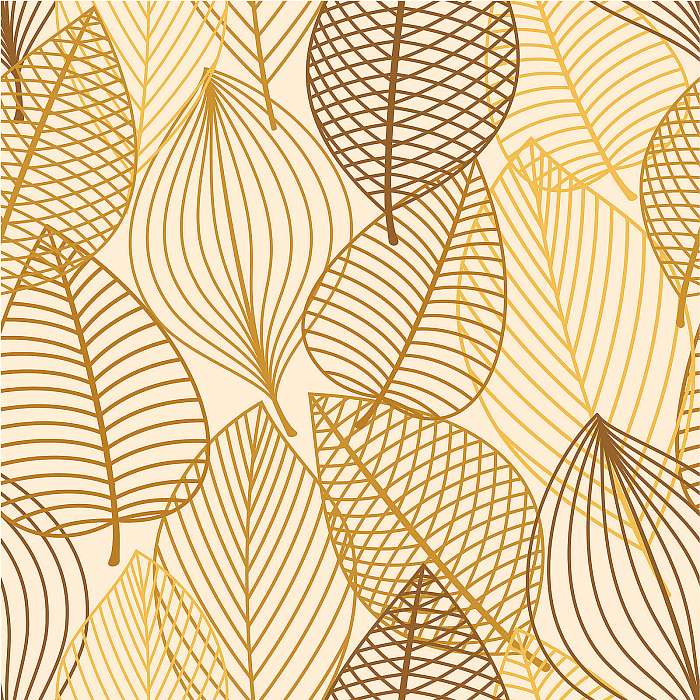 Yellow and brown leaves seamless pattern, Premium Kollekció