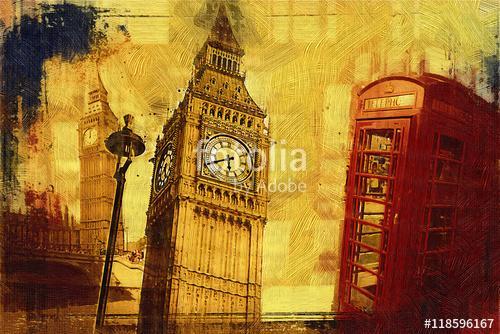 London oil art illustration, Premium Kollekció