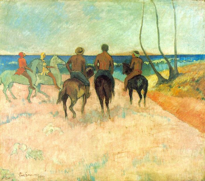 Lovasok a tengerparton No. 2., Paul Gauguin