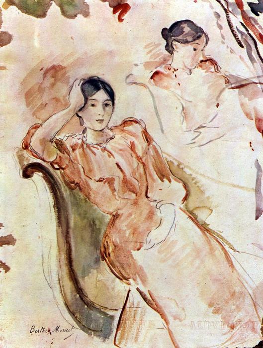 Jeanne Pontillon portré tanulmány, Berthe Morisot