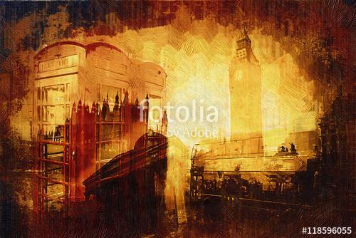 London oil art illustration, Premium Kollekció