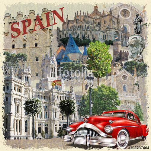 Spain vintage poster., Premium Kollekció