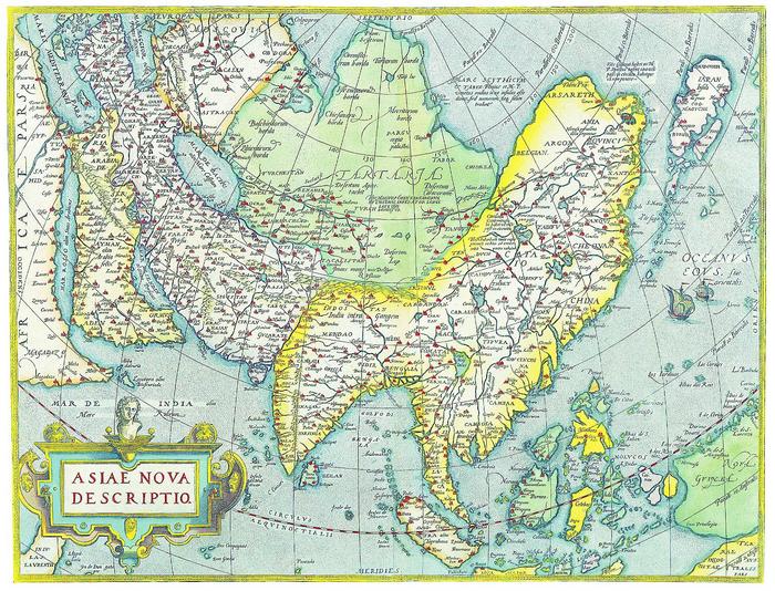 Ázsia új térképe (antik térkép), 