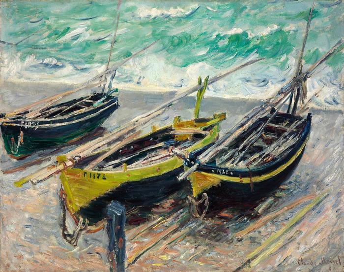 Három halászcsónak (1885), Claude Monet