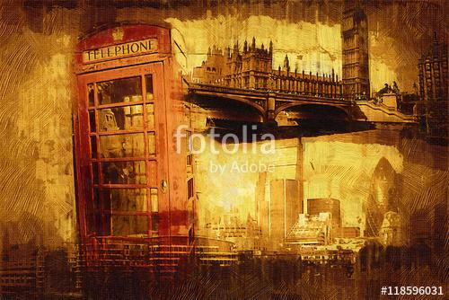 London oil art illustration, Premium Kollekció