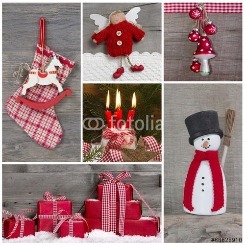 Karácsonyi dekoráció: klasszikus vörös és fehér fával, Premium Kollekció