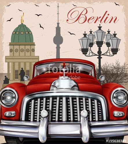Berlin retro poster., Premium Kollekció