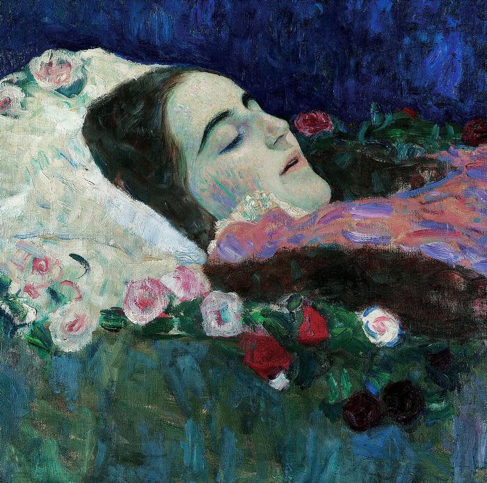 Ria Munk a halálos ágyán, Gustav Klimt