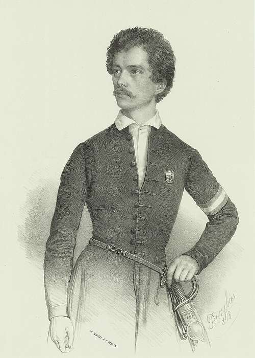 Petőfi Sándor portré, ceruzarajz, Barabás Miklós