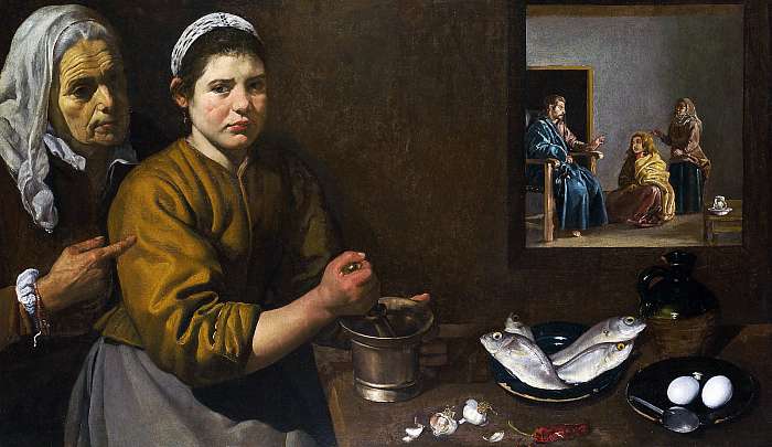 Krisztus Mária és Márta házában, Diego Velázquez