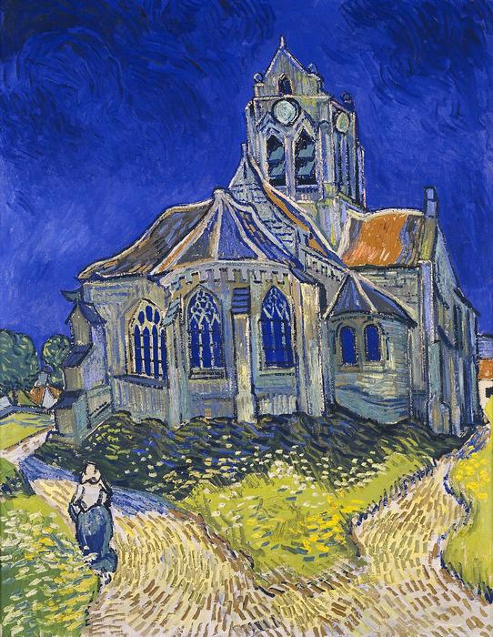 A templom Auvers sur Oise-ban (színverzió 1), Vincent Van Gogh