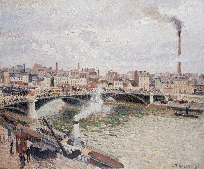 Rouen egy borult reggeli napon, Camille Pissarro