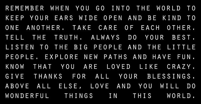 Remember when you go, 