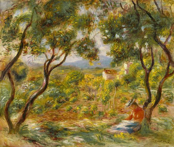 Szőlőtőkék Cagnes-ban, Pierre Auguste Renoir