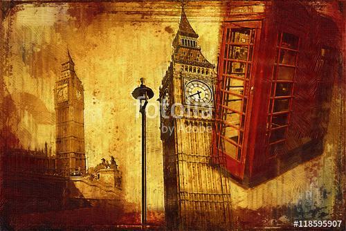 London oil art illustration, Premium Kollekció