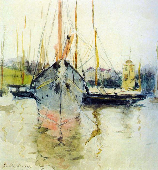 Midina  Wight sziget bejáratánál, Berthe Morisot