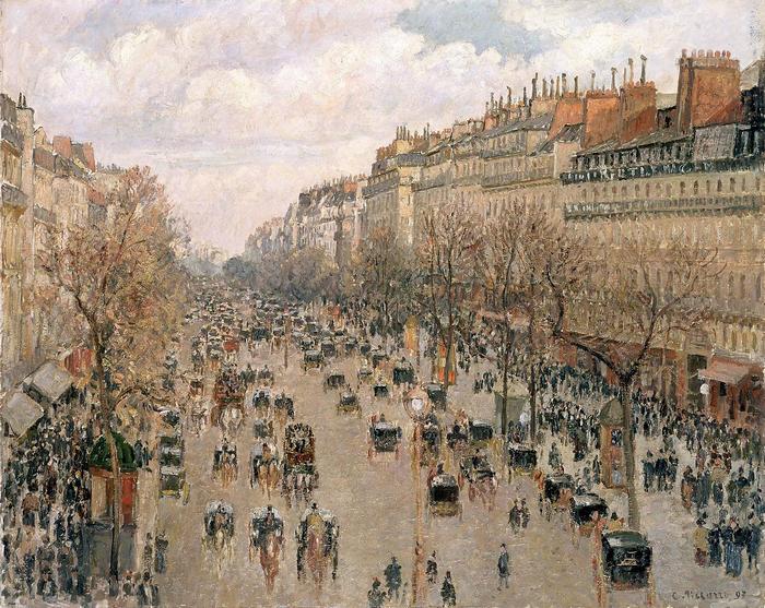 A Montmartre sugárút nyáron, Camille Pissarro