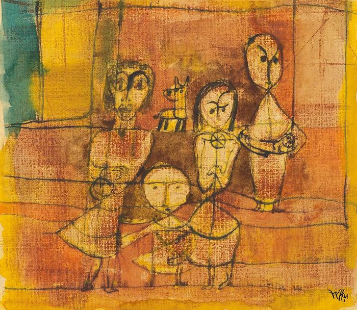 Kinder und Hund 2., Paul Klee
