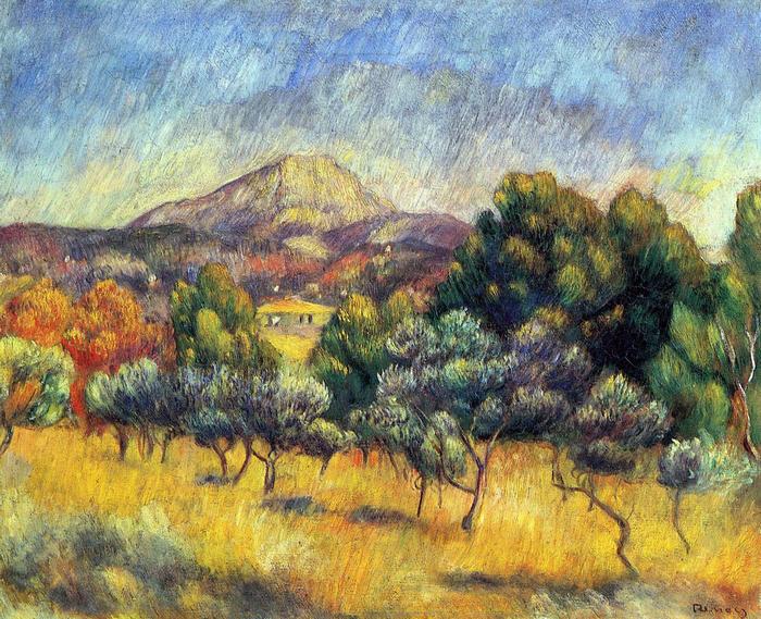 A Sainte- Victoire hegy, Pierre Auguste Renoir