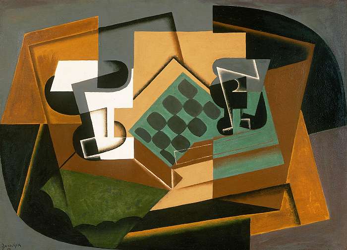 Sakktábla és pohár, Juan Gris