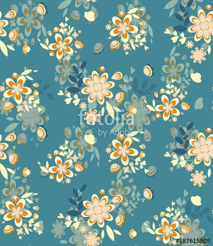 Seamless spring floral pattern, Premium Kollekció