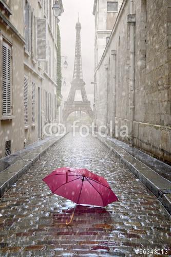 Romantikus sikátor egy esős napon., Premium Kollekció