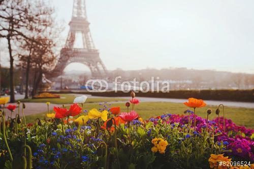 Párizs, virágok és Eiffel-torony, Premium Kollekció