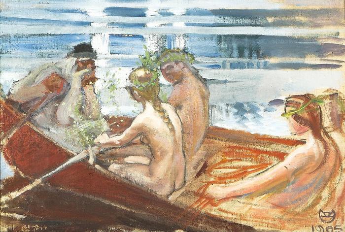 Vainamoinen with Maidens, Akseli Gallen-Kallela