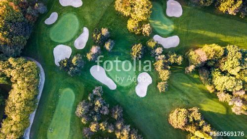 Golfpálya drónnal fotózva, Premium Kollekció