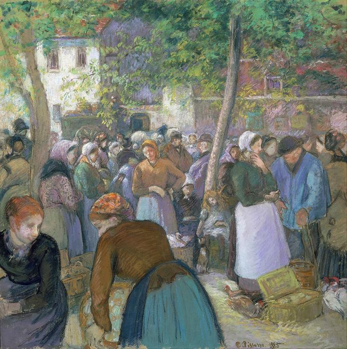 Baromfi piac Gisors-ban, Camille Pissarro