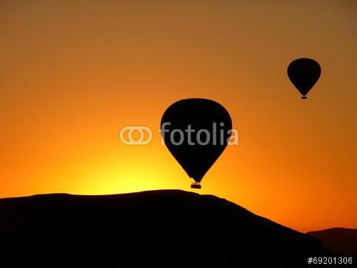 Páros hőlégballon sziluette, Premium Kollekció