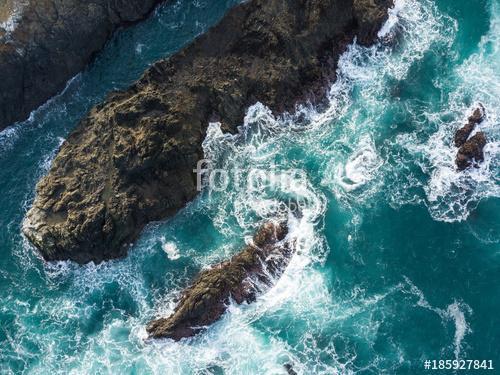 Aerial View of the Pacific Ocean and California Coast, Premium Kollekció