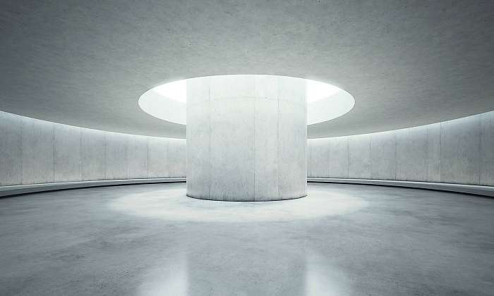 empty concrete open space interior with sunlight, Premium Kollekció