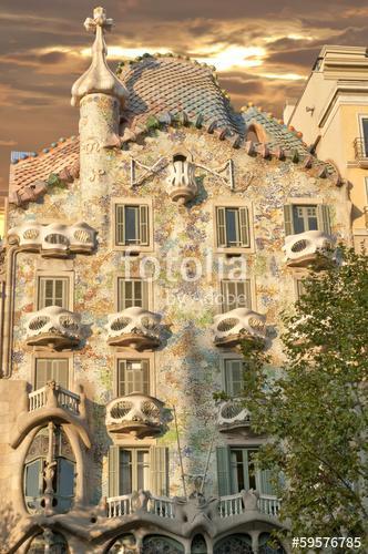 Casa Battlo Barcelona at sunset, Premium Kollekció