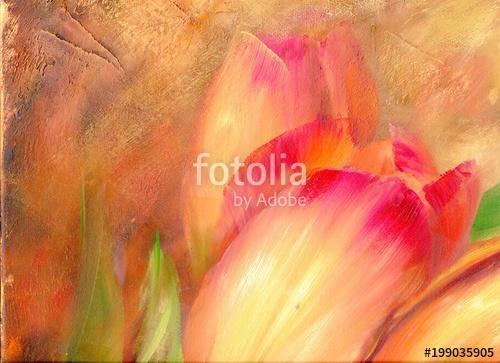 Tulipán közelről (olajfestmény reprodukció), Partner Kollekció