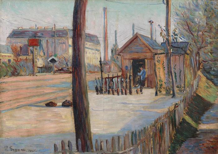 Vasúti csomópont Bois-Colombes közelében (1885), Paul Signac