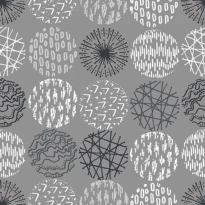 Seamless pattern with hand drawn circle doodle stylish elements., Premium Kollekció